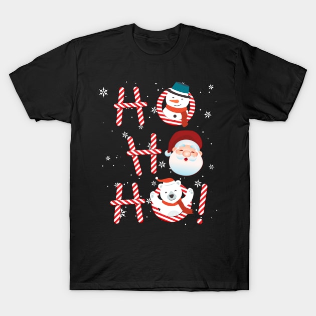 Ho Ho Ho Snowman Santa Clauss White Beer Funny Xmas Gift T-Shirt by salemstore